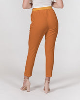 Prin Orange Belted Tapered Pants - Blissfully Brand